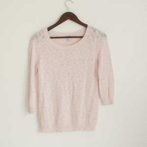 Pink Knit Scoop Neck Sweater